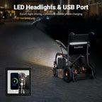 28 lbs Carbon Fiber Ultralight Foldable Electric Wheelchair – Dual Battery, 28-Mile Range, All-Terrain, Airline Approved