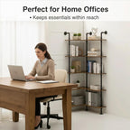 Industrial Pipe Corner Bookshelf