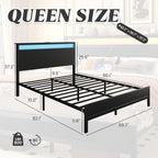 Queen Bed Frame with Headboard & Footboard