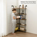 Industrial Pipe Corner Bookshelf