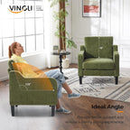 VINGLI Accent Chair for Living Room Chairs Olive Green Reading Chair