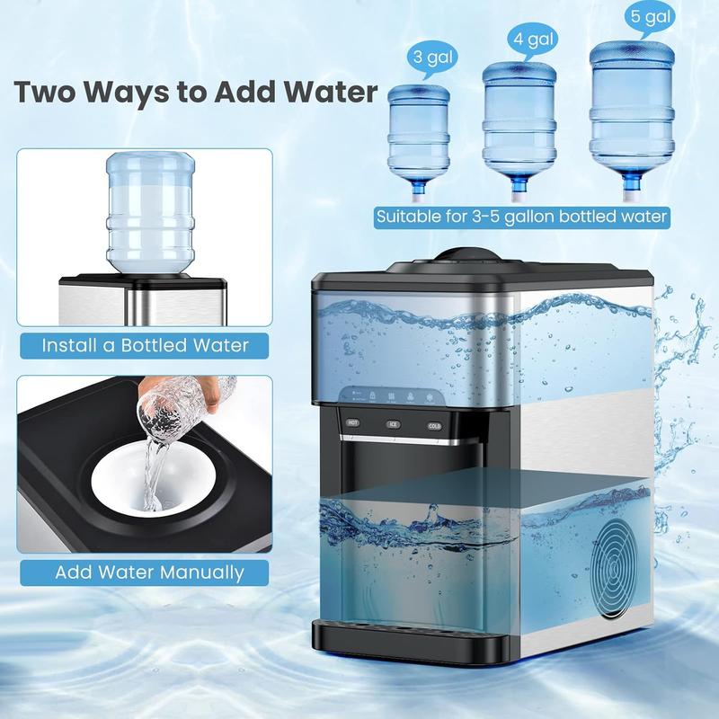 3-in-1 Countertop Water Dispenser (with Ice Maker)