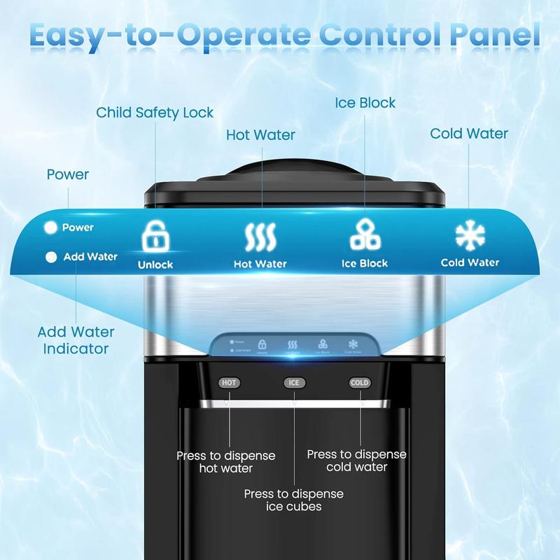 3-in-1 Countertop Water Dispenser (with Ice Maker)