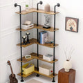 Industrial Pipe Corner Bookshelf